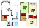 タウンハウス筑紫の間取り画像