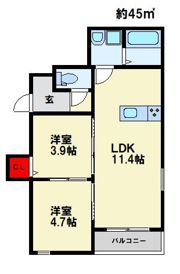 CHRONO桜並木（クロノ桜並木）の間取り画像