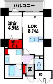 リーブル博多駅前の間取り画像