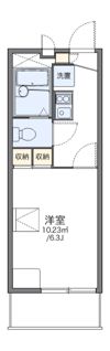 レオパレスパークビュー吉塚の間取り画像