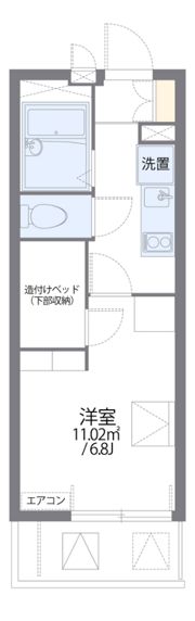 レオパレス和白駅前の間取り画像