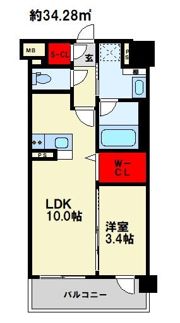 アトリオフラッツ井尻の間取り画像