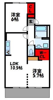 コーポサンライズB棟の間取り画像