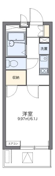 レオパレス西中洲の間取り画像