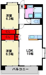 シャルマンパーク若江の間取り画像