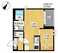 R-smart 悦陽重陽の間取り画像