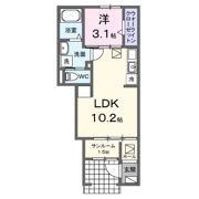 クレストアドバンステンパイIの間取り画像