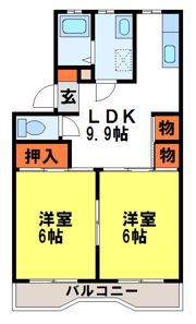 マンションエスティーの間取り画像
