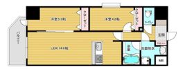 リファレンスリバービュー室見の間取り画像