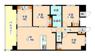 トラストビル姪浜南の間取り画像