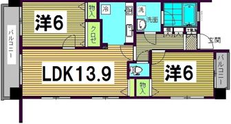 アヴァンセーヌ西新の間取り画像