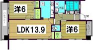 アヴァンセーヌ西新の間取り画像