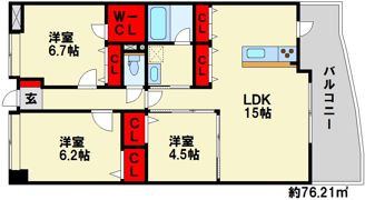 クレール・カーサの間取り画像