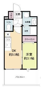 Live Casa県庁前の間取り画像