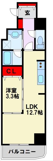 ウェルブライト博多ステーションの間取り画像