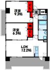 ヒルズ天神の間取り画像