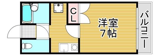 フェリセス西新の間取り画像