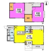 次郎丸2丁目貸家の間取り画像