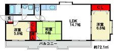 アーバンヒルズ二日市の間取り画像