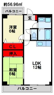 朱雀大路21の間取り画像