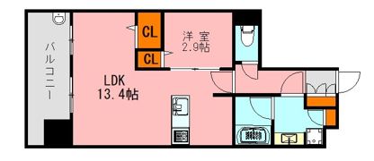 デュ・レジア大濠の間取り画像