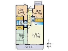 ラフィーネ西嶋IIの間取り画像