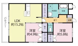 アポロ二日市の間取り画像