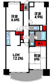 香椎東映マンションの間取り画像