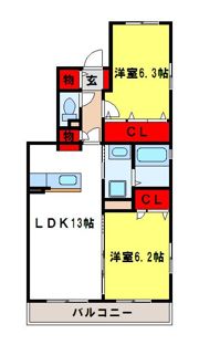 グランドールAの間取り画像