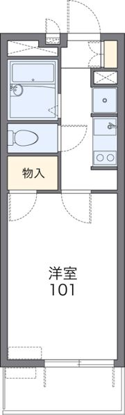 レオパレスルナ51の間取り画像