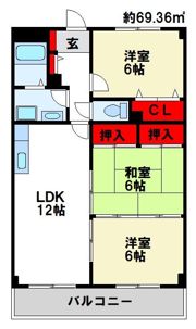 シャトレ天拝の間取り画像