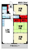 シャトレ天拝の間取り画像