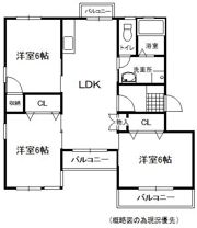 ホワイトハウス干隈の間取り画像