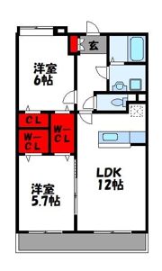 メゾンドベルヴィの間取り画像