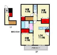 D-room寺塚 参番館の間取り画像