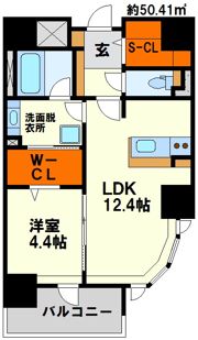 リーブル博多駅前の間取り画像