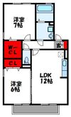 リビングタウン新宮B棟の間取り画像