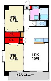 シャルマンパーク若江の間取り画像