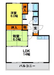 観世ハイツの間取り画像