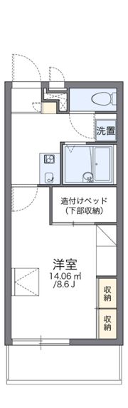 レオパレスフレイグラント多々良の間取り画像