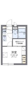レオパレス福岡大学前Aの間取り画像