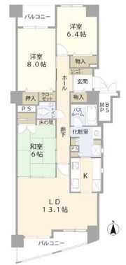 シーサイドももちクリスタージュ壱番館の間取り画像