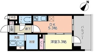 ヴィラージュ天神南ストリートの間取り画像