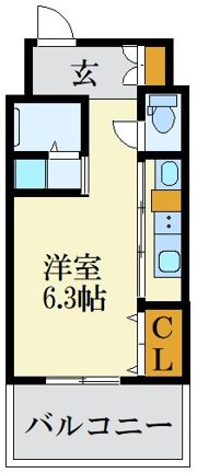 エンクレスト天神GLEEの間取り画像