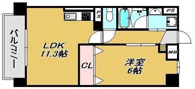 エーデル大濠の間取り画像