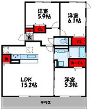 D-roomケヤキ通り A棟の間取り画像