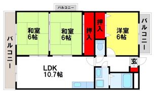 エステート杉塚の間取り画像