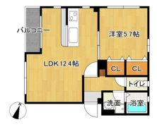 ラフィーネ西新の間取り画像