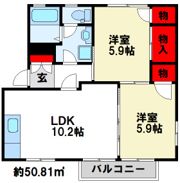 ヴェルドミールの間取り画像