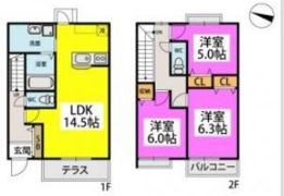 （仮称）タウンハウス紫の間取り画像
